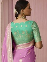 Light Purple Dola Viscose Silk Saree